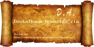 Deutelbaum Anasztázia névjegykártya